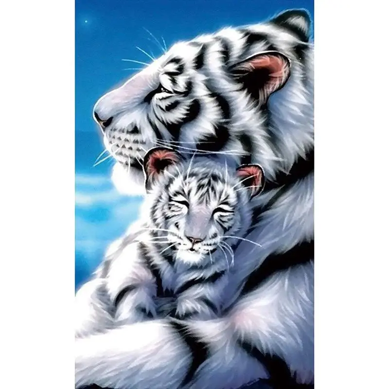 5D DIY алмазная живопись милые животные Тигр квадратный горный хрусталь вышивка крестиком живопись набор настенные наклейки для дома настенные