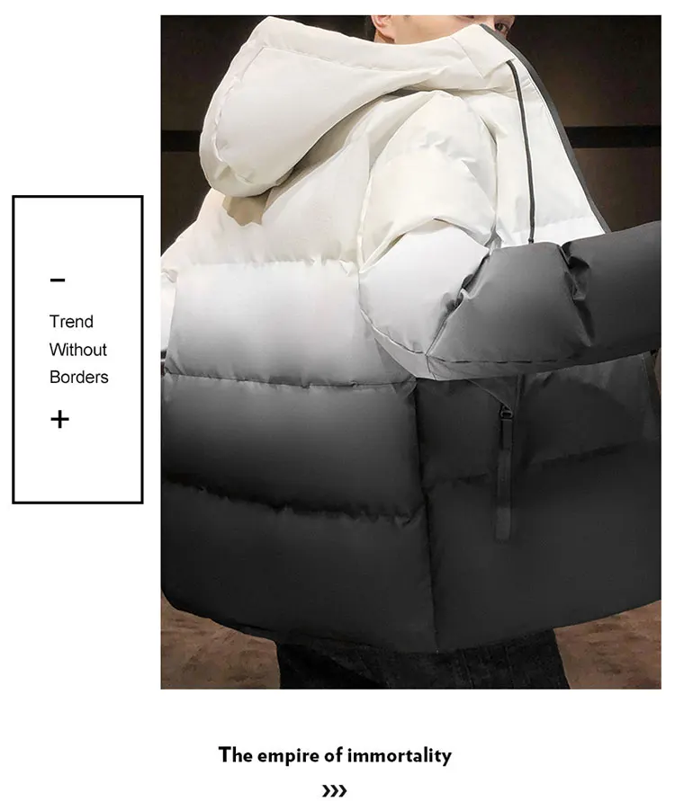Chaqueta de invierno para hombre повседневная куртка, цвет grueso mantener caliente Parka Chaqueta Hombre con capucha caliente