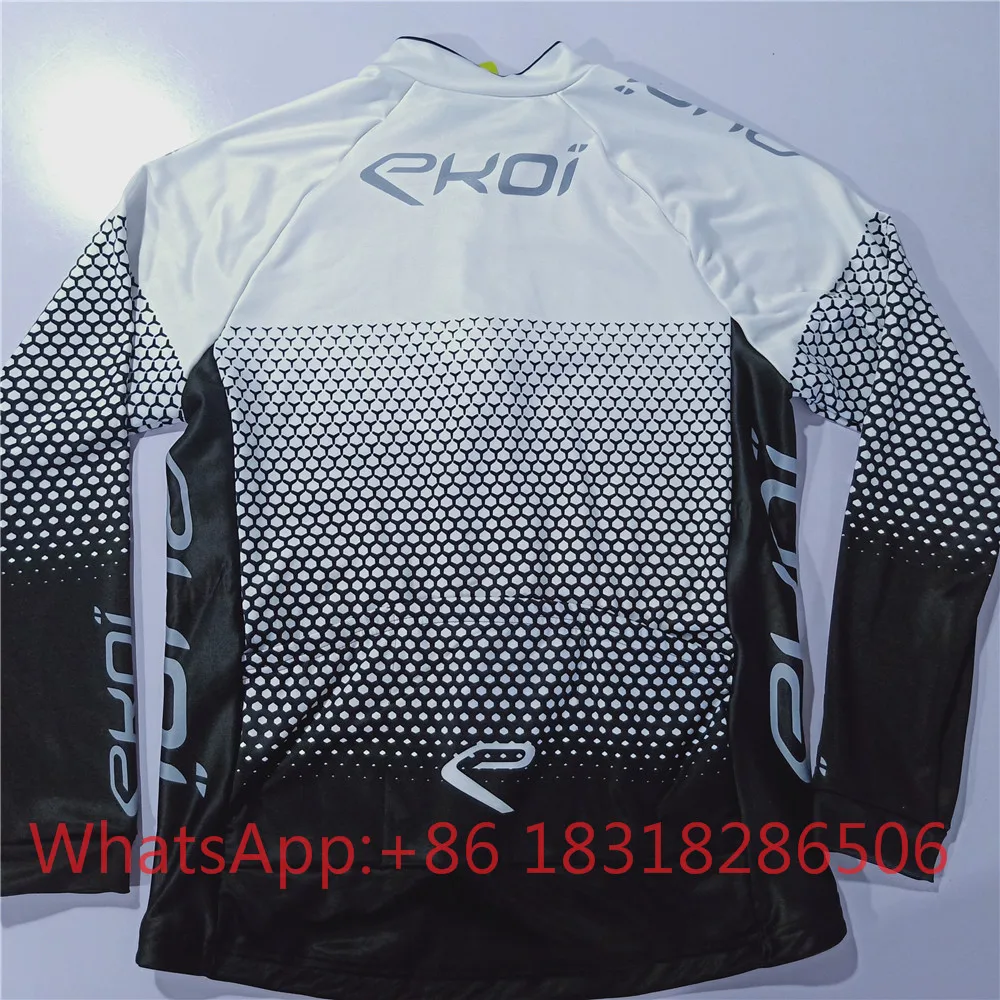 Ekoi winter cycling jersey men red long sleeve fleece bike clothes hot wool keep warm cycling clothing maillot ciclismo hombre