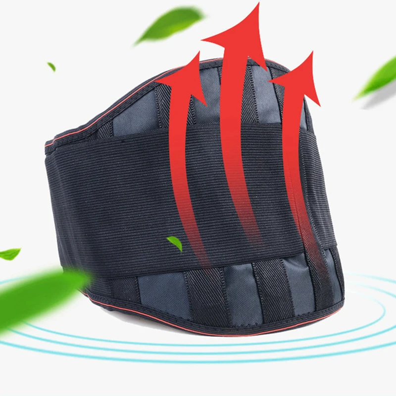 Back Lumbar Support Self-Heating Waist Widened Steel Plate Velcro Seal Waist Plate Waist Pain Relief Massage Band Health Care