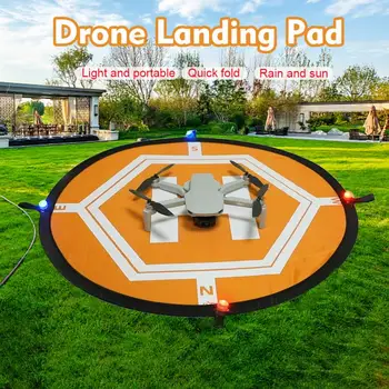 

55cm Waterproof Foldable Portable 4 LED Lights Drone Landing Pad Parking Double Sided Training With Reflective Paper Outdoor
