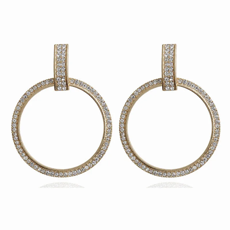 ER 29 Gold Модные серьги для женщин золотые серебряные черные красные массивные серьги-гвоздики серьги из сплава металлов ювелирные изделия аксессуары - Окраска металла: ER 29 Gold