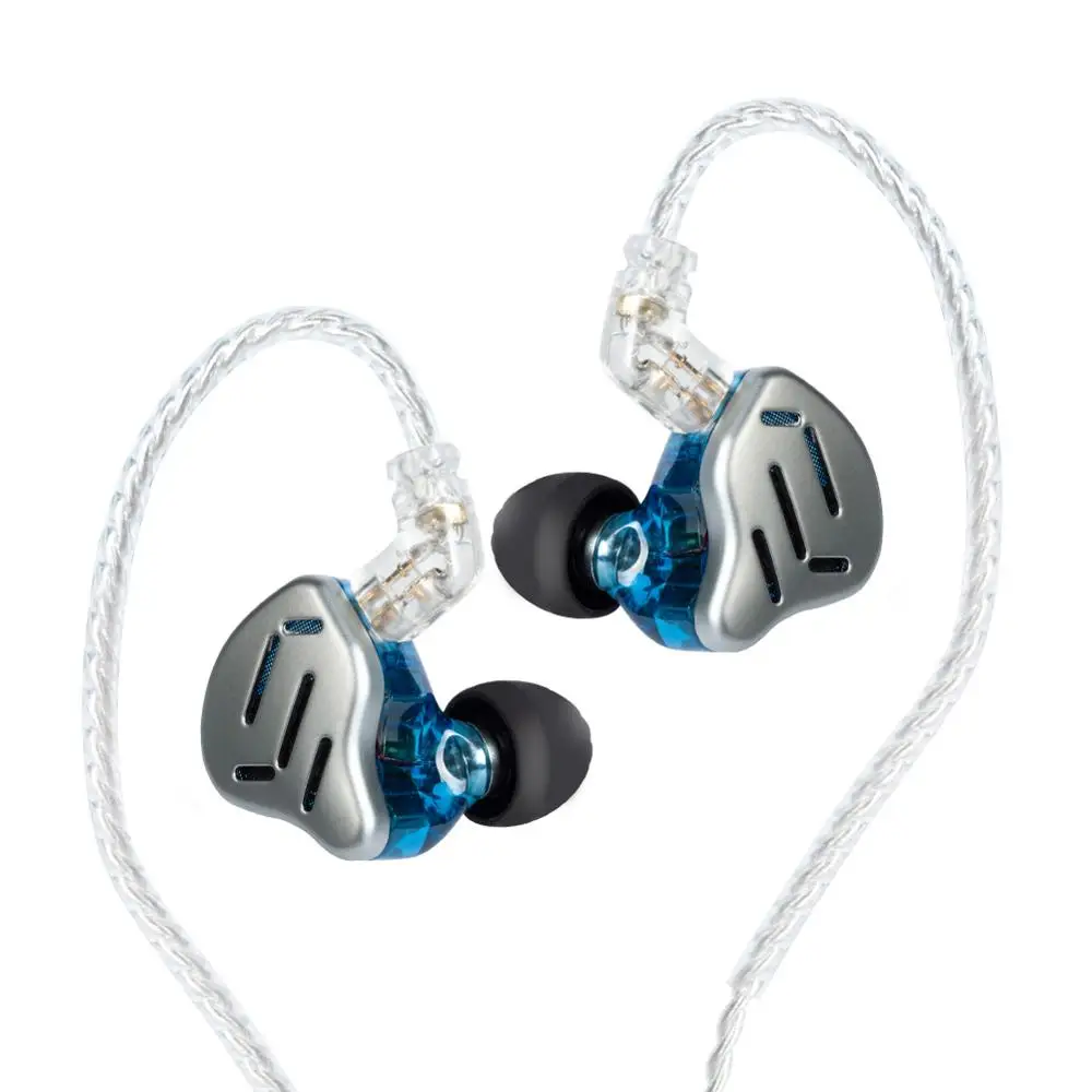 Наушники вкладыши KZ ZAX 16 драйверов 7BA + 1DD гибридные Hi Fi наушники с шумоподавлением