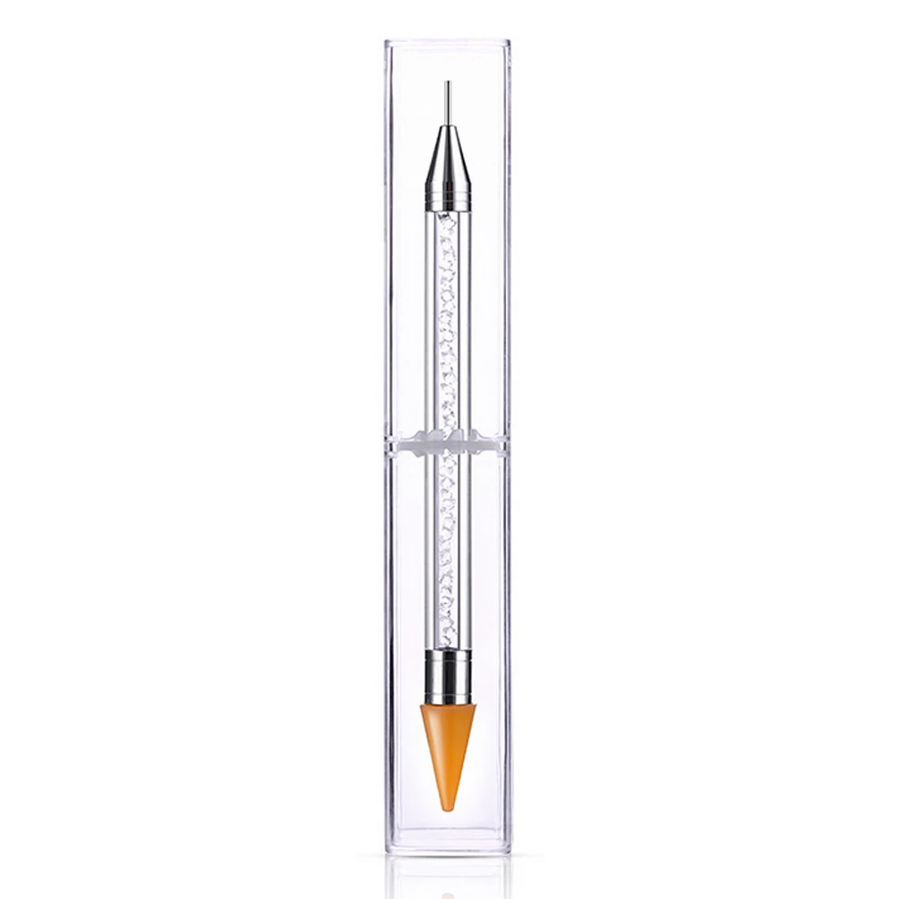 DIDIHOU двойной для ногтей ручка аппликатор для стразов дотсы маникюрные восковые сверла карандаш ручка для дизайна ногтей DIY инструмент для украшения 1 шт - Цвет: 1