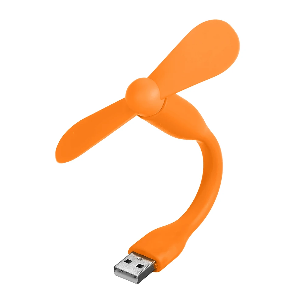 Мини USB вентилятор портативный бесшумный вентилятор охлаждения подключи и играй для настольного ноутбука зарядное устройство - Цвет: Оранжевый