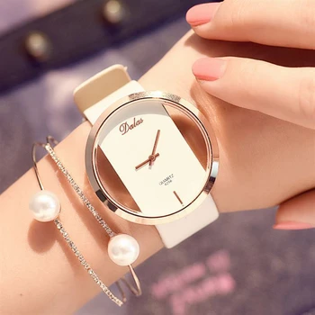 

Simple Women Watch Leather Strap Dress Lady Elegant Quartz Wristwatch Fashion Clock Luxury Casual Girls Bracelet Brand Designer