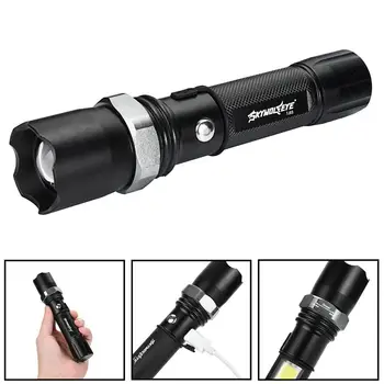 

SKYWOLFEYE USB Charge 4 Mode LED Zoomable XPE COB Tactical Flashlight Outdoor Camping Lantern Torch 18650 Battery