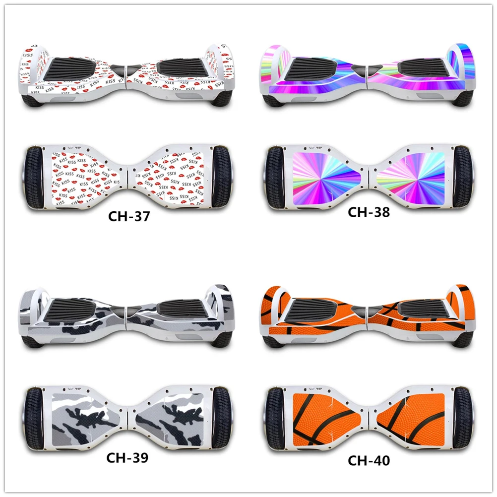 Fashion Decal Wrap Wheel Hoverboard Skin Sticker Paster Balancing Scooter