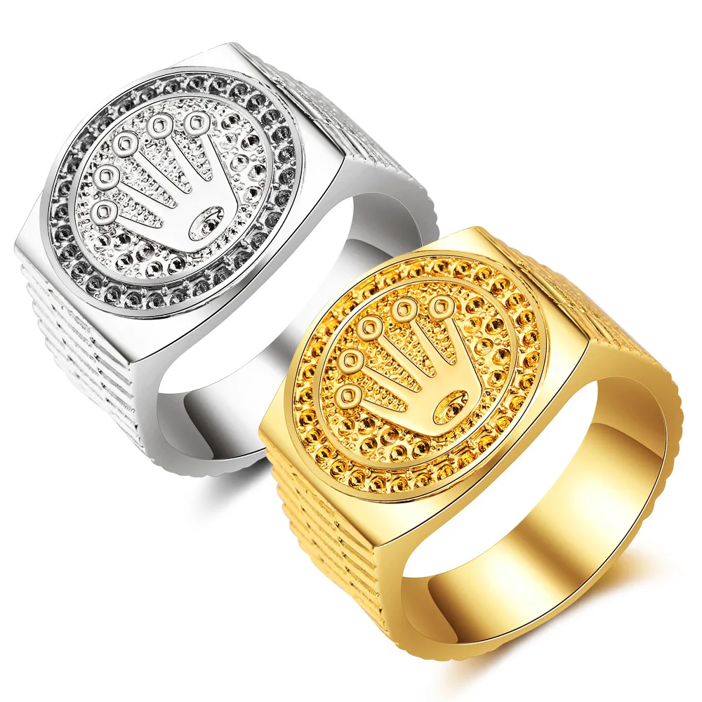Jewelry Fashion Hip Hop / Rock Crown Ring For Men and Women Gold | Украшения и аксессуары
