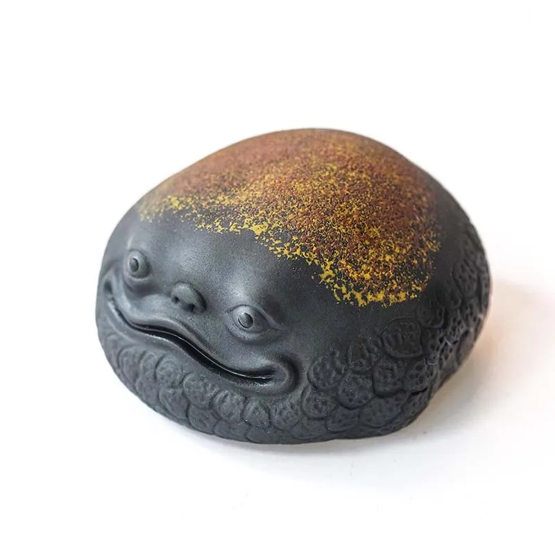 Purple sand golden toad tea pet Table Accessories Figurine Purple Clay Zen