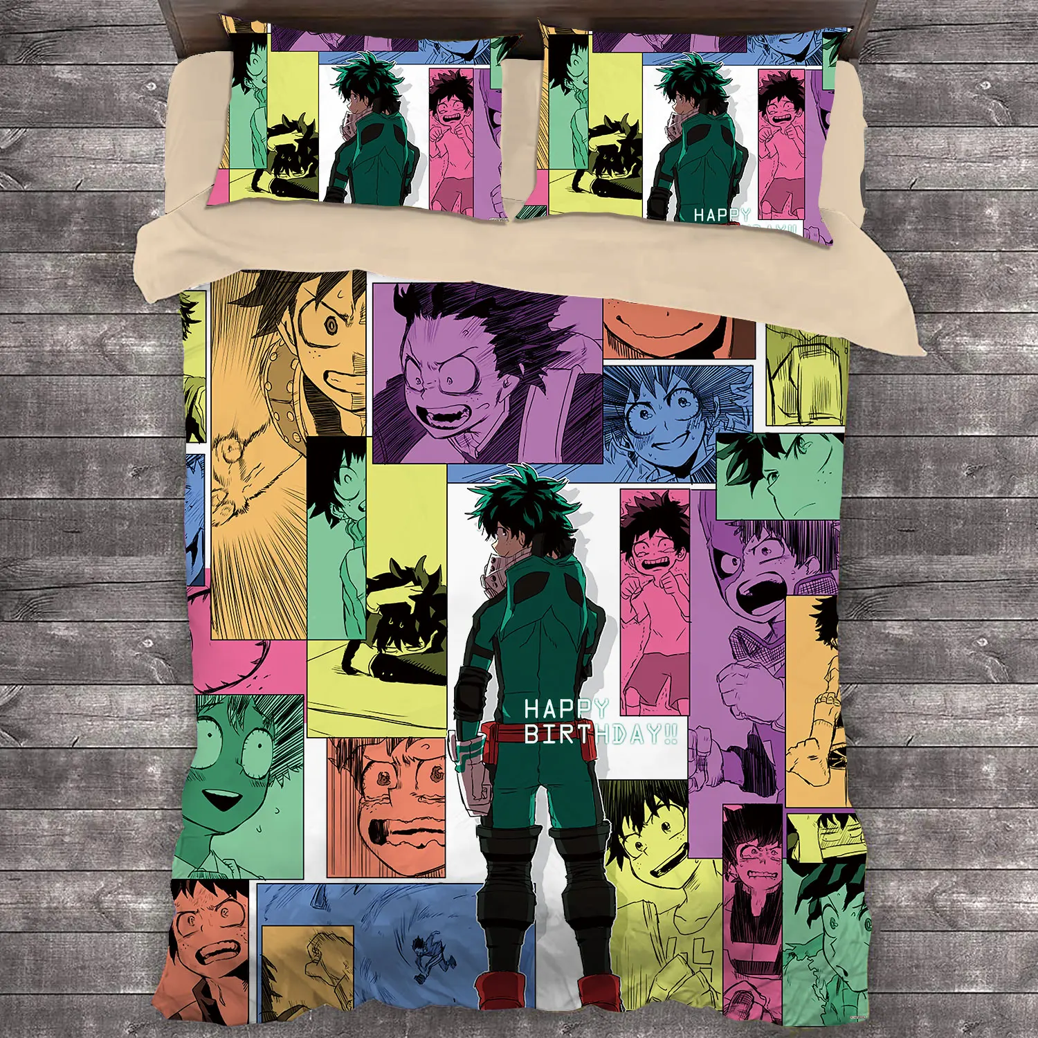 Popular Anime My Hero Academia 3D Bedding Set Duvet Covers Pillowcases Comforter Bedclothes Bed Linen bedding sets  04 