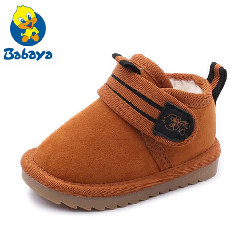 Детские зимние ботинки для девочек; bottines fille copodenieve; зимняя теплая детская обувь на плоской подошве с круглым носком; меховые ботинки для малышей