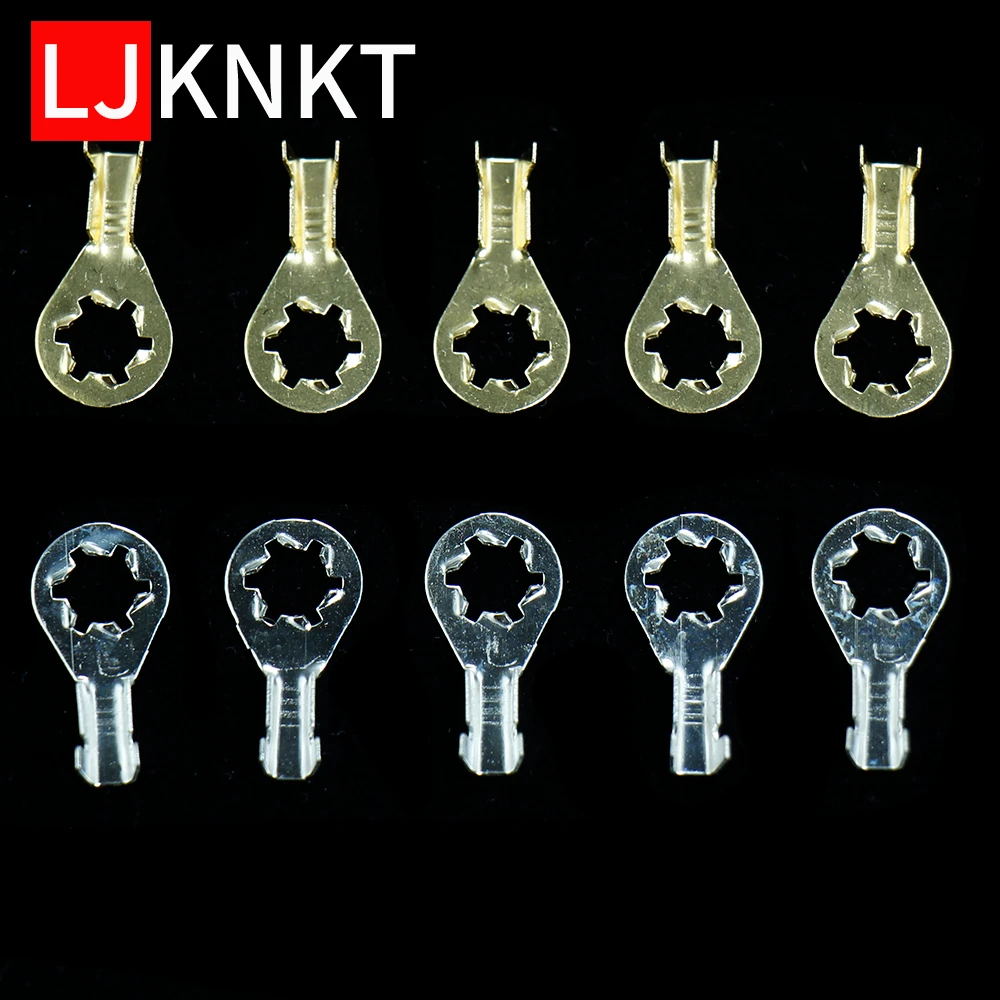 

Insulated wire crimped universal quick connection electric car horn plug spring insert cold pressing electroplating terminals
