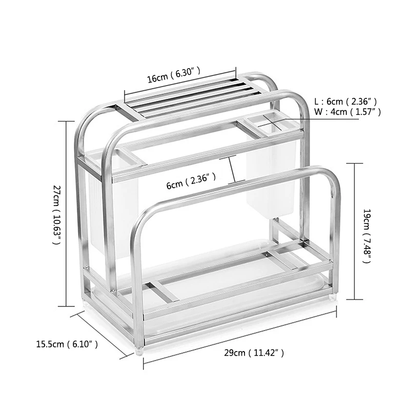 Сумка для ножей из нержавеющей стали держатель для ножей стойка для кухонной посуды органайзер для хранения столовых приборов разделочная доска нож Ножи Ножницы - Цвет: 29cm15.5cm27cm