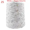 1-88 Colour пряжа 200g 600M 100% cotton yarn 6mm+3mm special Sequin yarn DIY garment accessories  Rag doll Knitting yarn 5