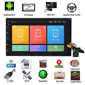 

1 Din Car Radio 7 Inch Hd Car Mp5 Multimedia Player Android 8.1 Car Radio Gps Navigation Wifi Bluetooth Player WIFI+1G+16G