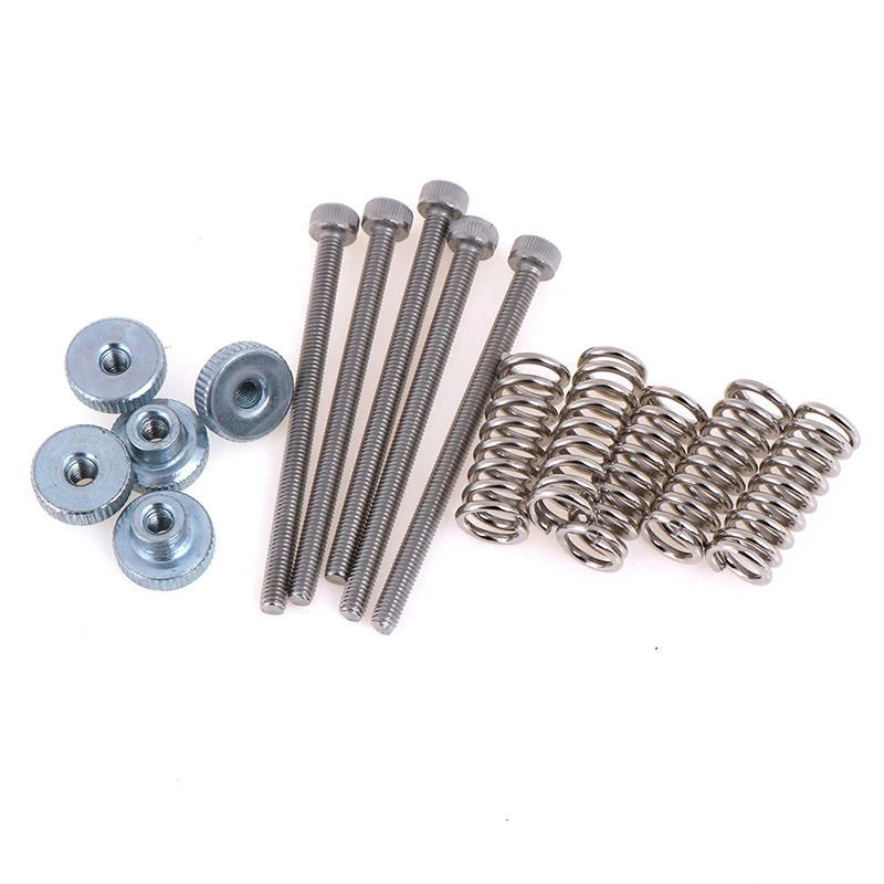 5pcs 3D Printer Leveling Components M3 Screw Leveling Spring Leveling Knob Suite Heating Bed Parts M3 Screw Wholesale