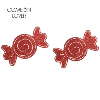 

Comeonlover Candy Nipple Covers Self Adhesive Christmas Stitching Sutia Adesivo Female Sexy Sequin Sweet Breast Petals NCI149