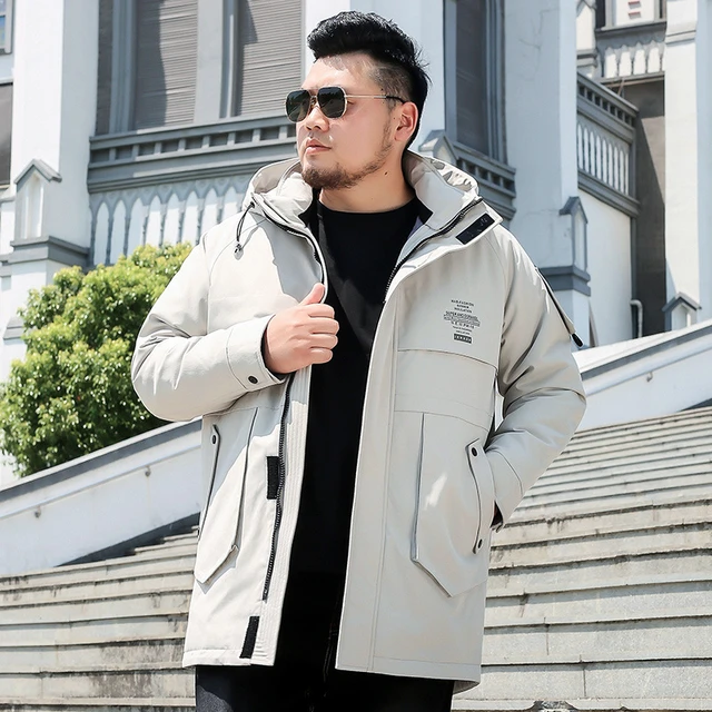 Chaqueta capucha hombre, abrigo blanco de invierno, talla grande 5XL, 6XL, 7XL, novedad _ - AliExpress Mobile