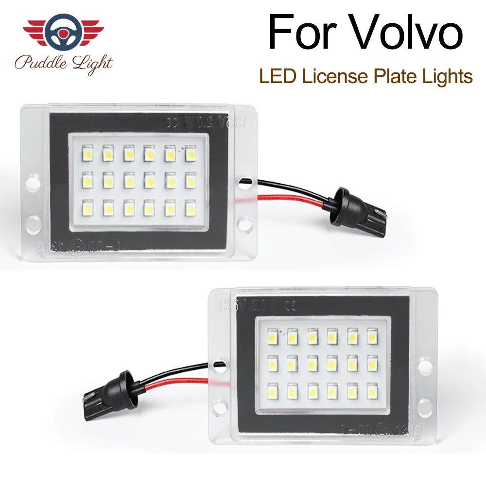 

2PCS LED Number License Plate light Error Free For VOLVO V70 V70 XC 97-00 855 93-97 Car-styling