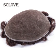 Французские кружева Для мужчин накладки из искусственных волос Реми волосы заменить Для мужчин t Системы 8x10 дюймов человеческие французская кружевная ткань супер шиньоны парик ручной работы