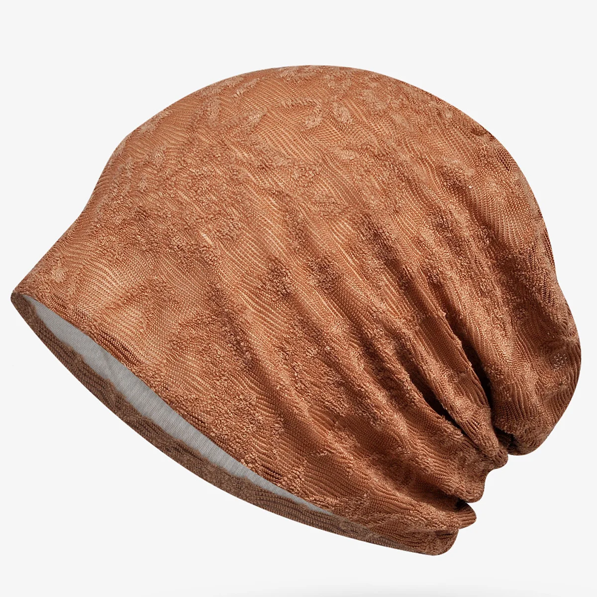 Модная кружевная шапка Skullies Beanies, Женская двухслойная дышащая одноцветная Шапка-тюрбан, шапка для беременных женщин, весна-лето, новинка