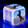 Relojes digitales de animales para niños, figuras de acción de relojes con alarma y luz Led de caballos blancos que cambian de Color, muñecos de juguete ► Foto 1/6