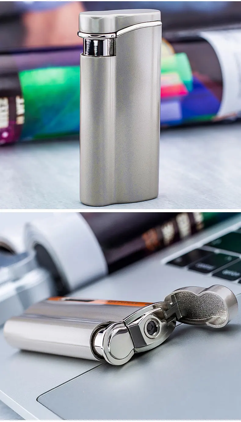 Honest Straight Into The Purple Flame Inflatable Windproof Lighter Transparent Fuel Tank Creative Trend Cool Lighter Gift Formen