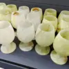 1pcs Natural Stones Cup Wine Glass Afghanistan Jade Stones Agate Wedding Toasting Glasses Drink Cup Party Marriage Wine Cups 2