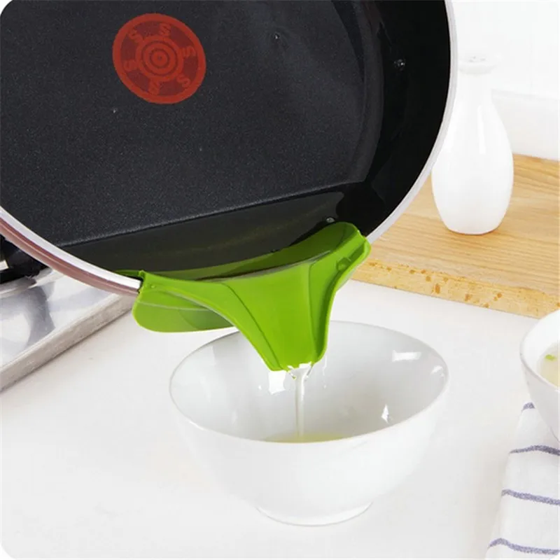 Силиконовые slip on Pour Spout клип кастрюли миски для приготовления пищи разлив тесто соусы перевязочные кухонные инструменты для зажима