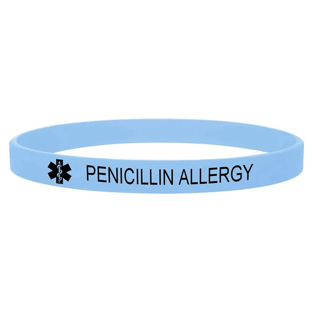 Elegant Surgical Grade Steel Medical Alert ID Bracelet For Men and Women  (Men's, Penicillin Allergy) - Walmart.com