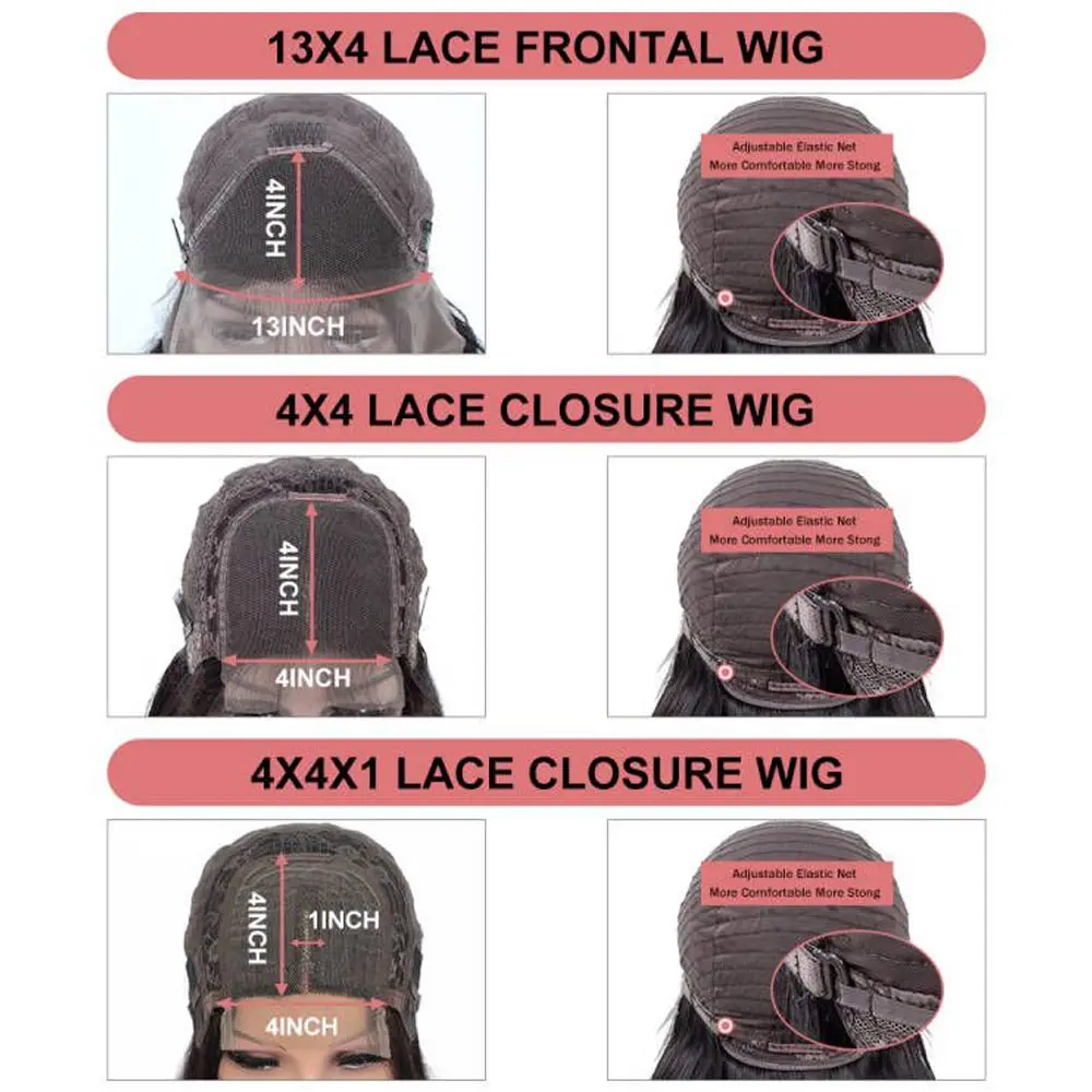 LS HAIR 13x4 lace Front wig Brazilian Kinky Straight Human Hair bob Wigs 4x4 lace closure Pre Plucked Remy wigs For Black Women