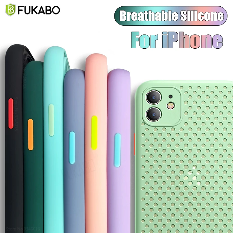 Роскошные Силиконовые противоударные чехлы для iPhone 11 Pro XR X XS Max охлаждающий