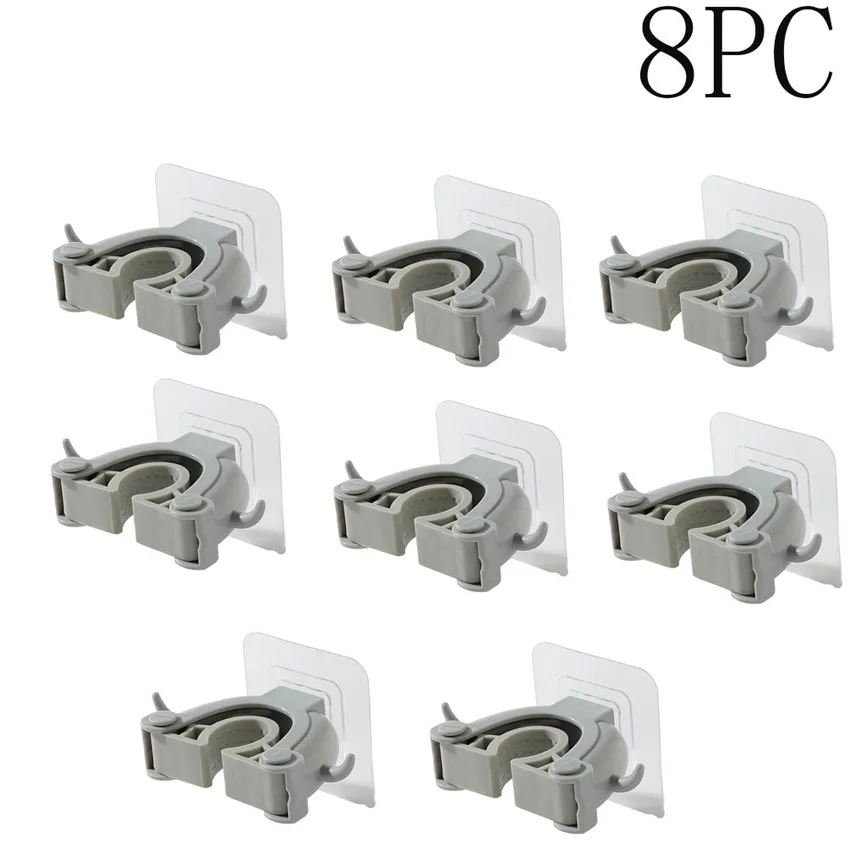 8pcs 3/5/8 шт. настенный Швабра Органайзер держатель Зубная щетка отель зубная вешалка для хранения шкаф-органайзер для кухни Швабра Метла держатель домашний крючок - Цвет: 8pcs