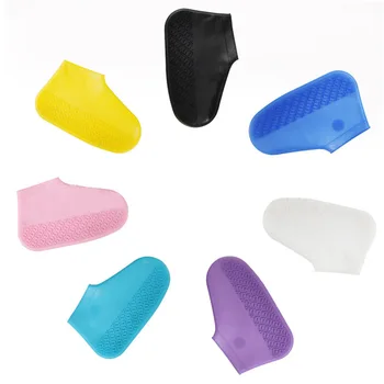 

Silica Gel Rain Shoes Outdoor Travel Waterproof Shoe Covers Children Adult Men and Women Shoes Wholesale