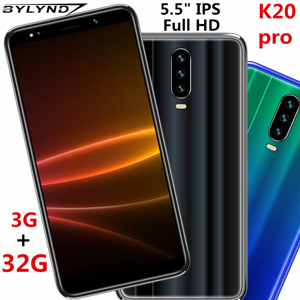 Глобальная версия смартфонов K20 pro 3G ram+ 32G rom четырехъядерный 8MP 18:9 ips WCDMA Android celulars мобильные телефоны FACE ID разблокирован