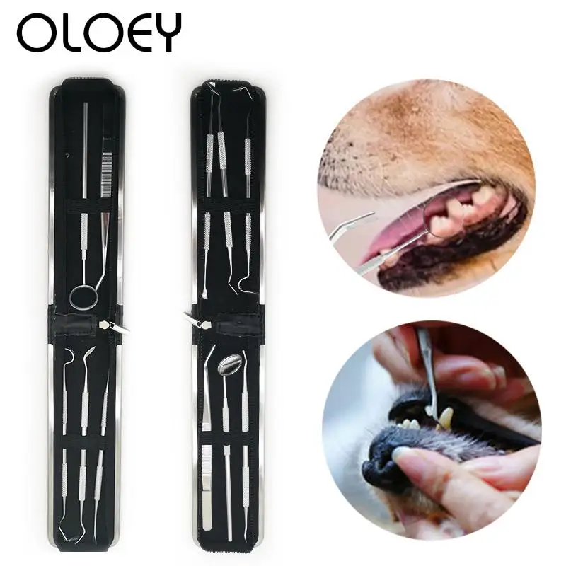 

8 Types Dog Pet Toothbrush Double Head Tooth Cleaning Tool Stainless Steel Brush Bad Breath Tartar Teeth Care for Pet Product