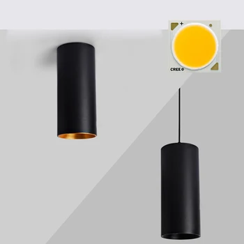 

Sale Luxury Ceiling Lamp Cylindrical LED COB Downlight Metal Hanglamp For Living Room Restaurant Bar 10W 15W Q30