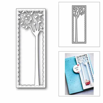 

New Tree Lace Rectangle Border Frame 2020 Metal Cutting Dies for DIY Scrapbooking and Card Making Decor Embossing Craft No Stamp