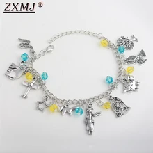 ZXMJ Le Petit Prince браслет Слон лиса плоское дерево принц Любовь Роза символ звенья цепи браслеты ювелирные изделия подарок