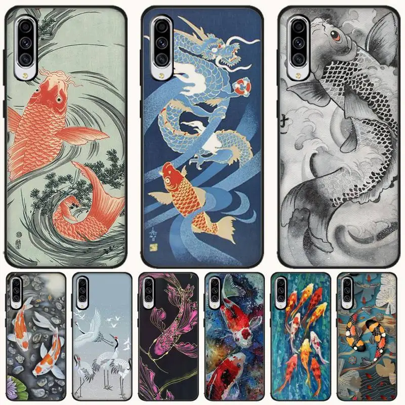 Рельефный чехол с рисунком рыбы чехлы Etui для Samsung Galaxy A10 A20 A30S A40 A50 A51 A70 A71 Note 8 9 10