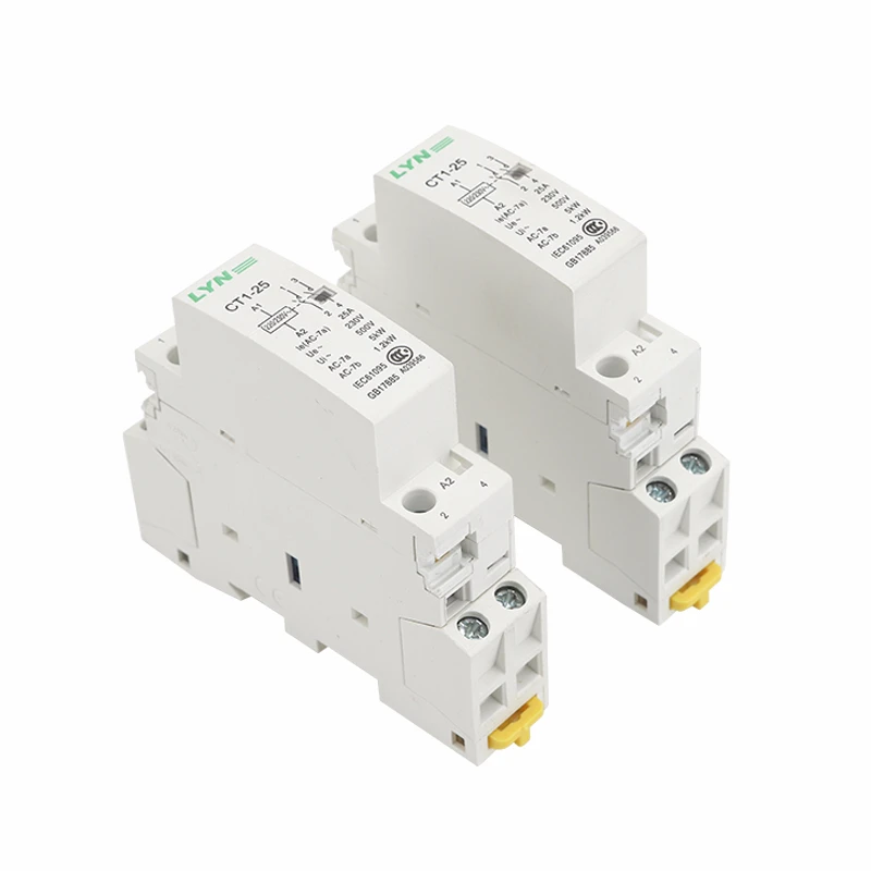 CT1 2P 25A 220V/230V 50/60HZ Din rail ac контактор для дома 2NO|Замыкатели| |
