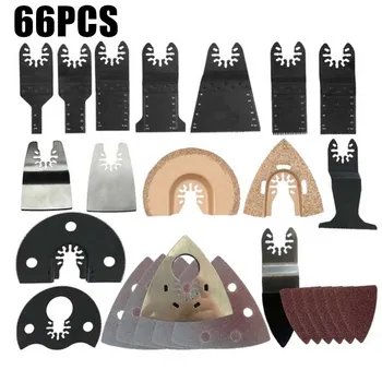 

66Pcs Oscillating Bit-Metal Wood/Soft-Metal Saw Cutter For Tool Multitool DIY Cutting Grinding Durable Oscillating Saw Blades