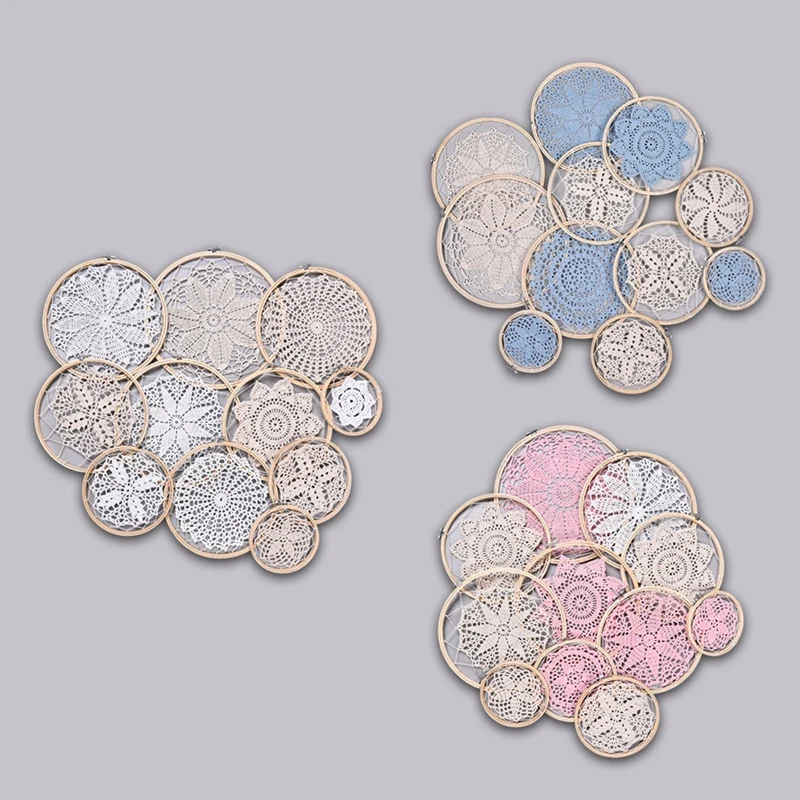 Diy большой Doily кружевной Ловец снов бохо настенный богемный домашний декор Декор