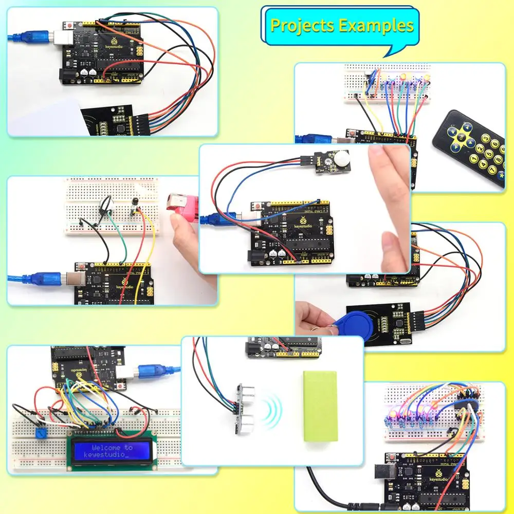 Nový modernizované keyestudio super předkrm souprava s V4.0 nasednout  pro arduino předkrm souprava  pro UNOR3 32projects + tutorial w/gift skříňka