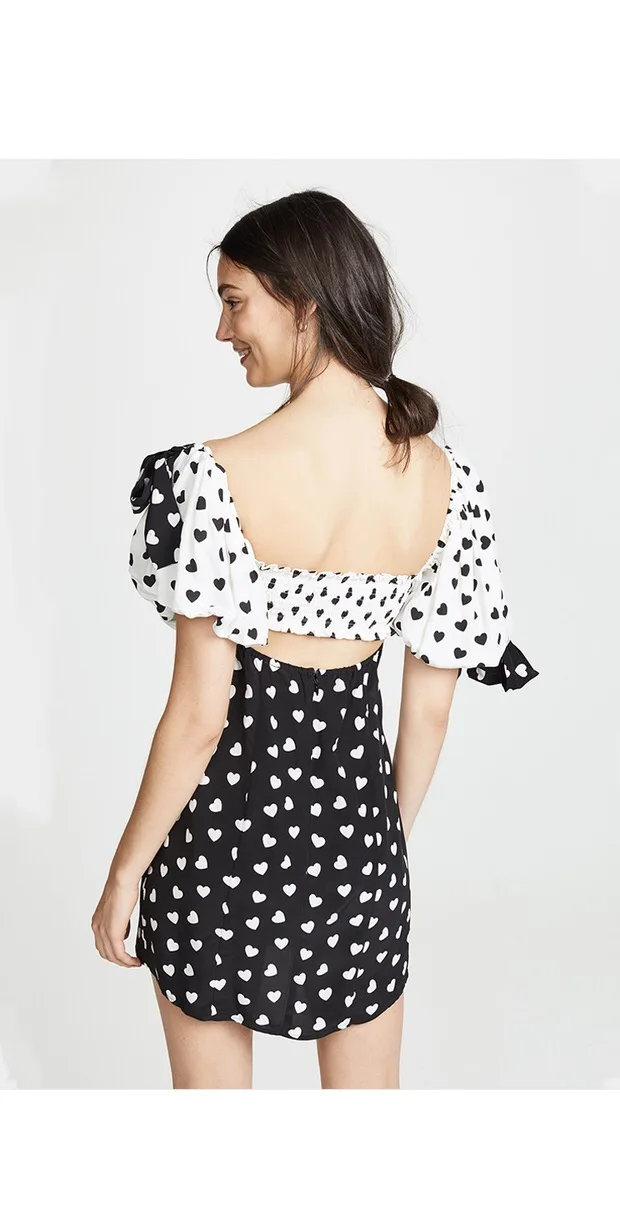 EASYSMALL Women dress Fashion Sexy Little love dress Sundress Summer exclusive high-end Slim tight Casual High waist