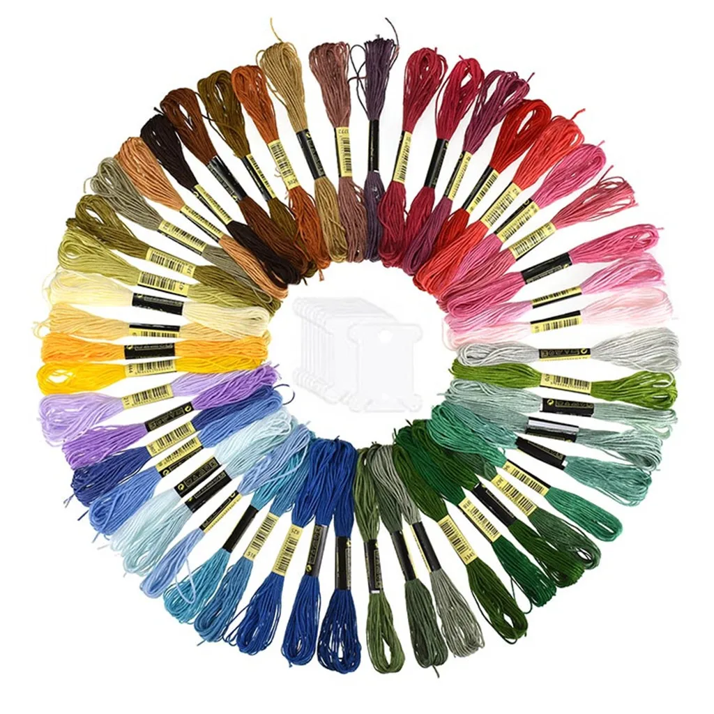 

Embroidery Floss 50 Skeins Rainbow Color Embroidery Thread Cross Stitch Floss