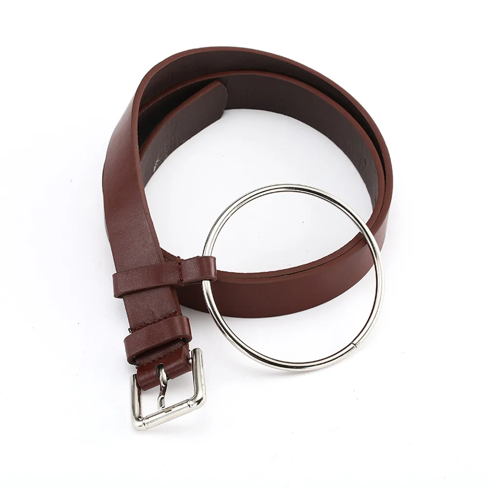 Женский ремень с круглой пряжкой SAGACE однотонный для молодых студентов 2020|Женские