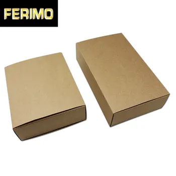 

10Pcs/Lot Brown Kraft Paper Packaging Boxes with Drawer Carton Paperboard Gift Wedding Anniversary Party Paper Packing Box