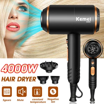 

Becornce 110-220v 4000W Professional Hair Dryer Hot Cold Ionic Blow Dryer Fast Heating Household Hairdryer for Hairdressing